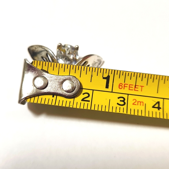 925 milor ITALY cz sterling silver flying fly bee brooch pin vintage stamped - Picture 6 of 9